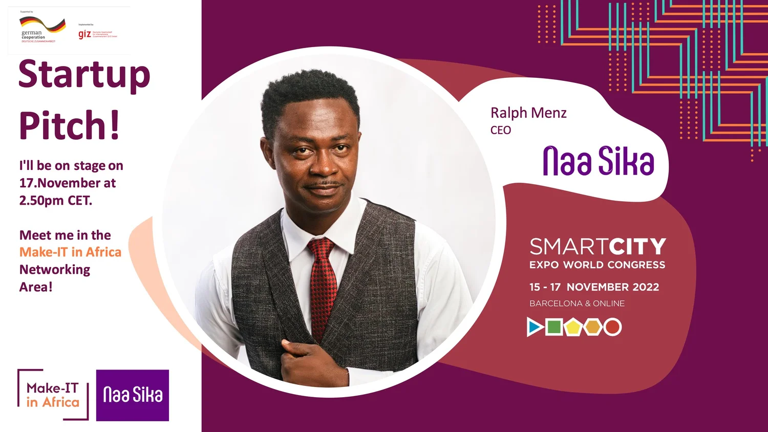 Naa Sika at Smart City Expo World Congress 2022 - African Startup Showcase